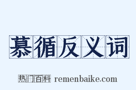 慕循反义词是什么意思的图片